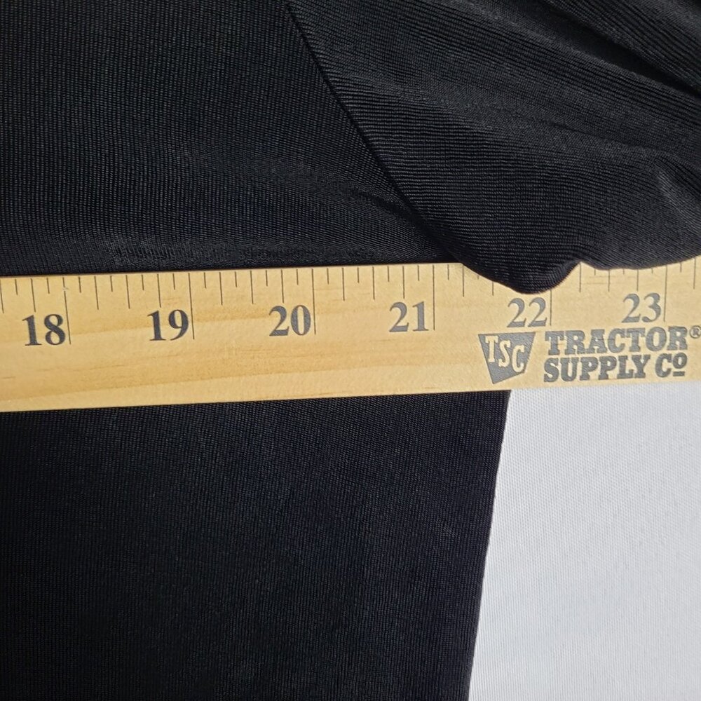 2 for $30 Chicos Liquid Knit Jacket Women's Large 2 Black Brown Trim Full Zip - Picture 8 of 10